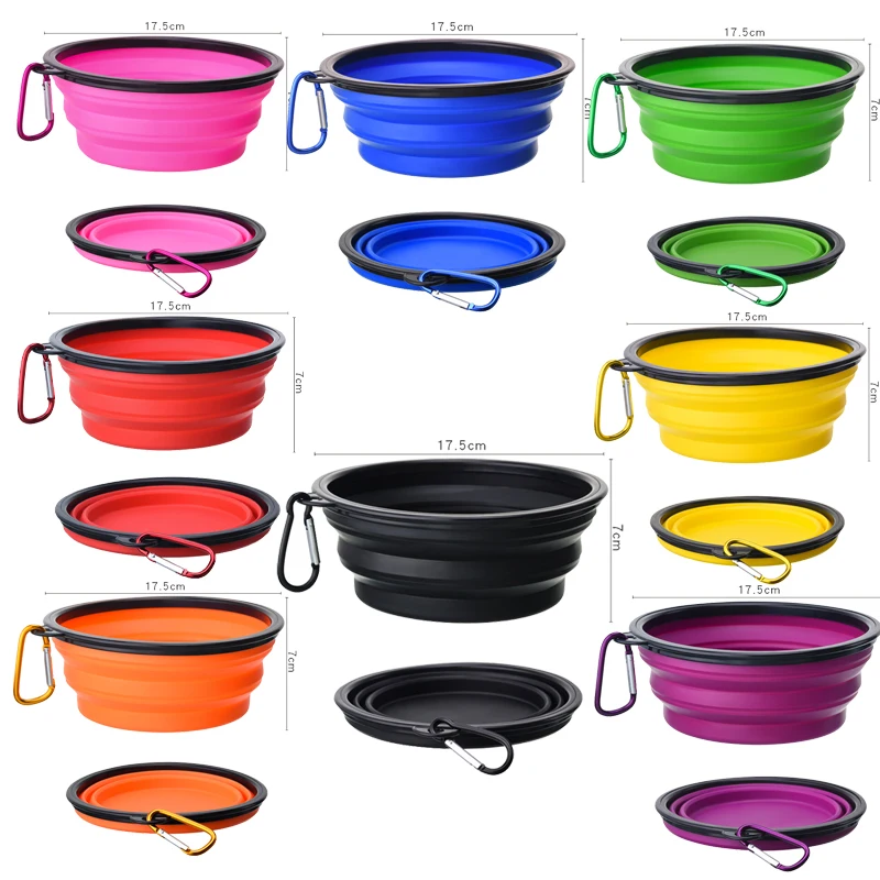 8 цветов собачья миска чаша экологичный силиконовый домашними животными котом