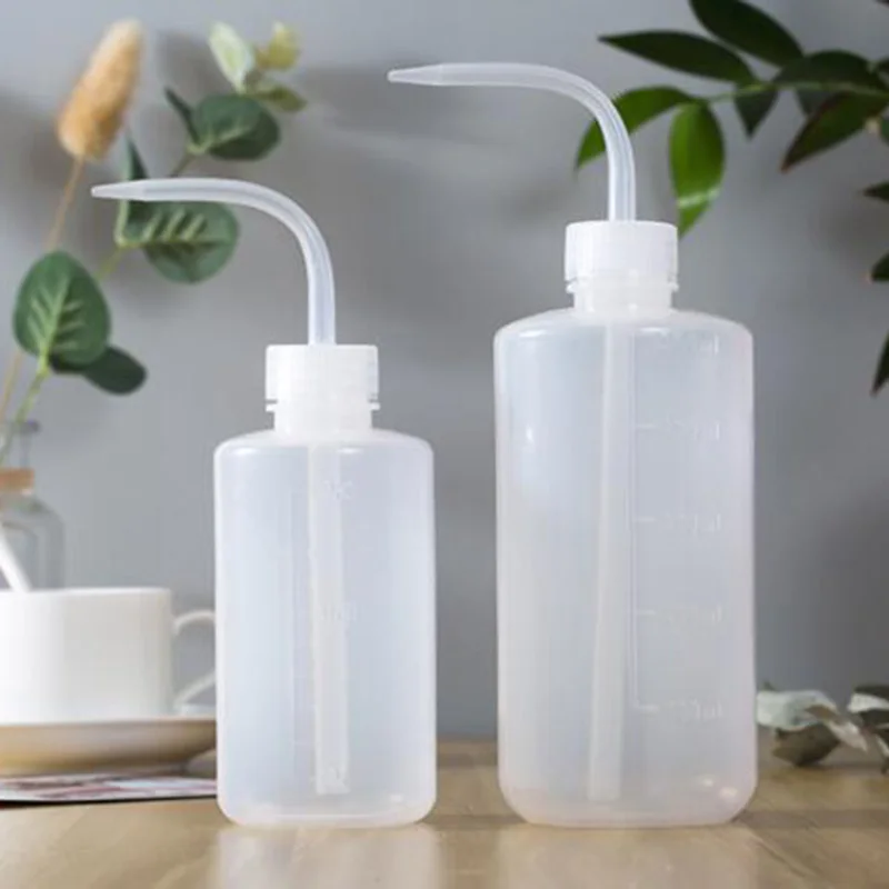 250/500ml Squeeze Long Curved Meat Transparent Water Bottle Liquid Container Spray Flower Plant Pot Watering Tools Reusable