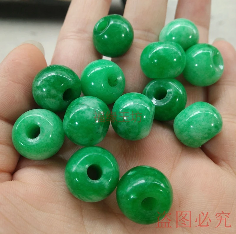 

5pc Natural A grade Jades Green Round Buddha Beads Pendants Bracelet Single Lap Bangles Woman's fashion Jewelry