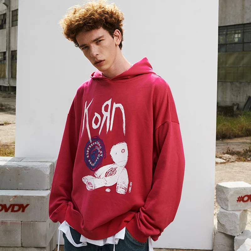 

EukaaRu Streetwear Man Loose Cotton Sweater Hip Hop Fashion Men's Printed Hoodie Women BF Oversized Hoddies for Teens Boys