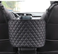 black pu storage bag car rear seat back hanging nets pocket trunk bag organizer auto stowing tidying car interior accessories
