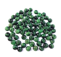 6mm round shape green tiger eyedyed beads cabochon 20pcslot wholesale flat bottom stones cabochon for fashion jewelry making
