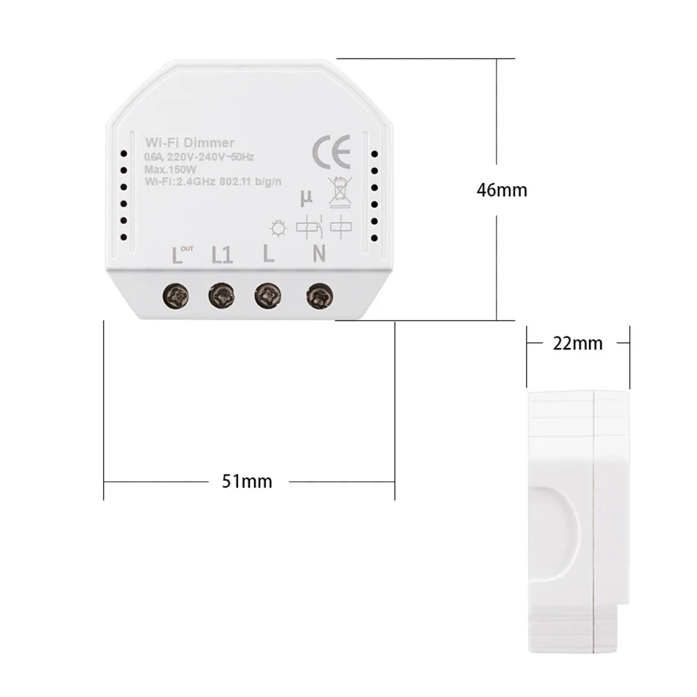 150W 220 V-240 V DIY автоматический беспроводной коммутационный модуль Таймер Wi-Fi затемнитель дистанционного Управление умный дом речевой контроллер светодиодный свет