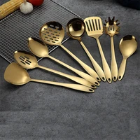 1pc gold stainless steel cooking tools spoon fried shovel colanda whitefly cocina utensilios spatula ladle spatula kitchenware