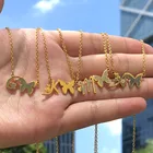 Ожерелье с милыми инициалами и бабочками для женщин, колье из нержавеющей стали с надписью A-Z, сердцем и бабочкой, рождественские подарки в стиле бохо