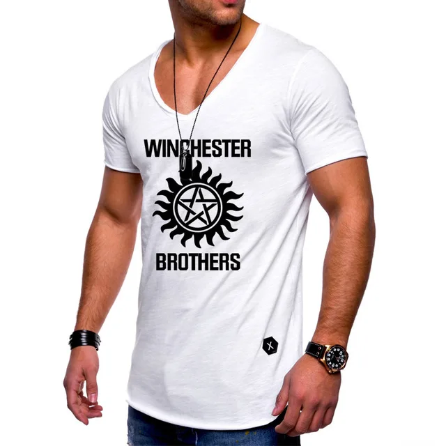 Новинка 2020 Летняя мужская футболка с коротким рукавом для винчестера логотипом