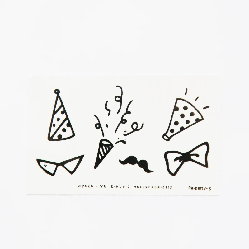 

Wyuen Waterproof Party Temporary Tattoo Stickers for Celebrating Original Literary Style Small Fresh Art for Children