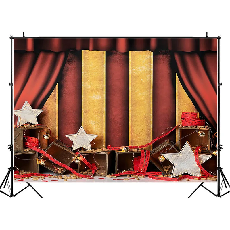 Красный занавес фон для фотографии новорожденного ребенка 1 день рождения фото