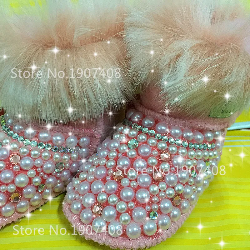 Ботинки для маленьких девочек зимние ботинки детей кожаные с овечьим мехом