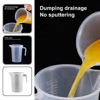 safe reliable practical lid design measuring mug plastic kitchen cup wear resistant kitchen utensils