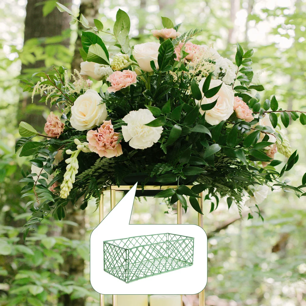 

10Pcs Floral Mud Holder Flower Soil Frame Floral Arrangement Supplies (Green)