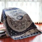 Большой Диван-одеяло 90x90 см, хлопковый комбинированный походный ковер, теплое покрывало, Таро, алтарь, скатерть для игры, астрология