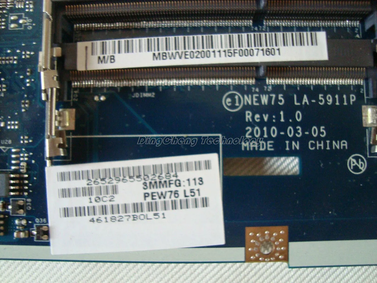 Материнская плата для ноутбука ACER Aspire 5552 г 5551 NEW75 LA-5911P MB.WVE02.001 MBWM602001 материнская DDR3