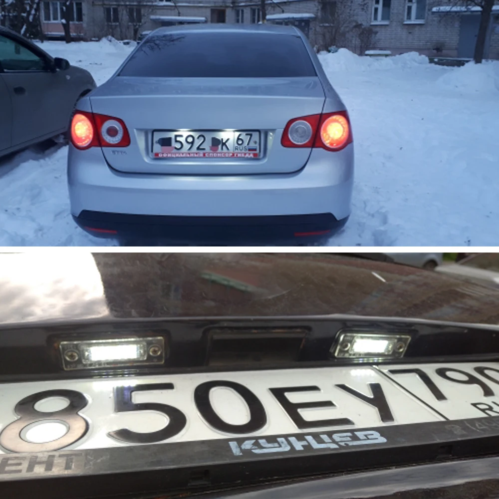 12 В светодиодный ные белые автомобильные лампы для заднего номерного знака Canbus