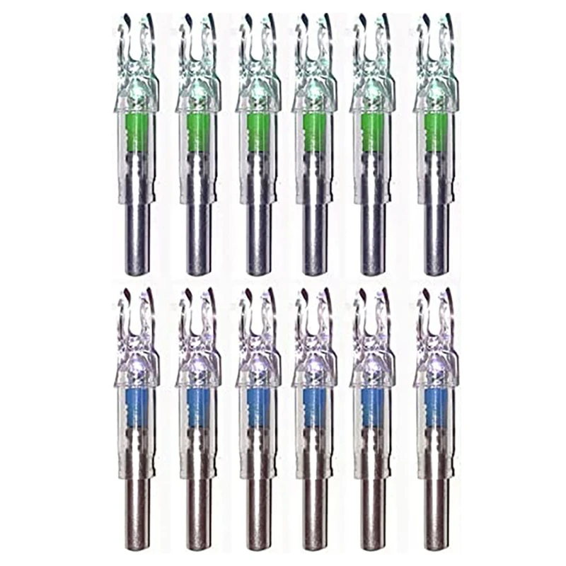 

JIANZD 12 PCS LED Lighted Nocks Fit 7.62mm Lighted Nocks Lighted Archery Nocks for Outdoor Archery Hunting