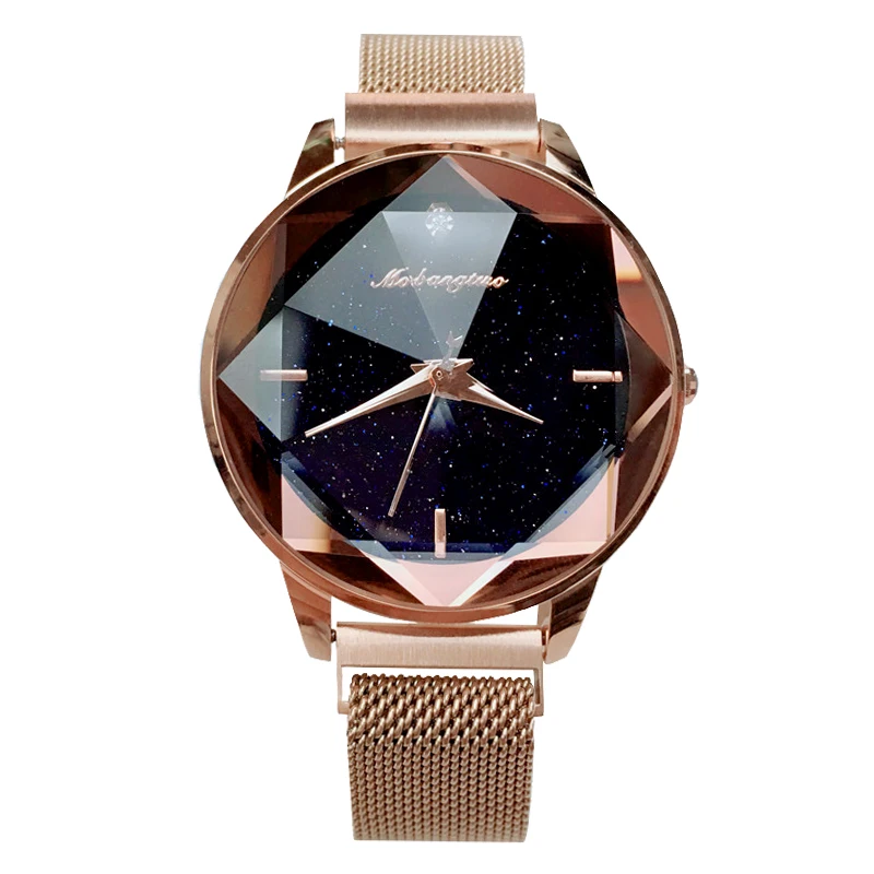 Женские кварцевые часы с сетчатым браслетом магнитной пряжкой|Женские наручные