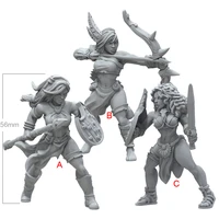 132 56mm resin model forest woman hunter figure unpainted no color rw 420