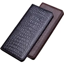 Crocodile grain genuine leather magnetic holder cover case for Meizu Pro 7 Plus/Meizu Pro 7 phone case stand cover funda capa
