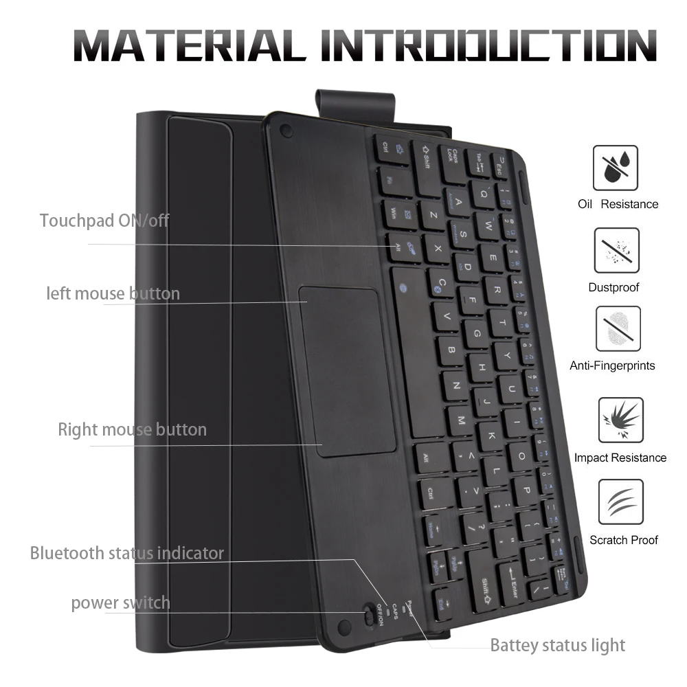 Чехол для планшета с клавиатурой для samsung Galaxy Tab S6 10,5 дюймов T860 T865, чехол для планшета с магнитной съемной клавиатурой, кожаный чехол