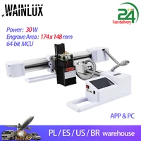 wainlux rotate engraving module laser engraver diy update kit for column cylinder engraving with 7w 20w engraving machine