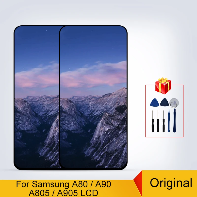 Оригинальный ЖК дисплей A80 для Samsung Galaxy A90 SM A805 A805F с сенсорным экраном дигитайзер в