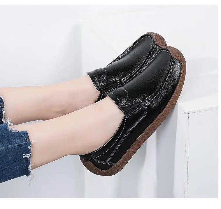 Women's casual shoes spring and autumn casual flat-bottomed peas shoes 2021 new women's comfortable and soft large size women's