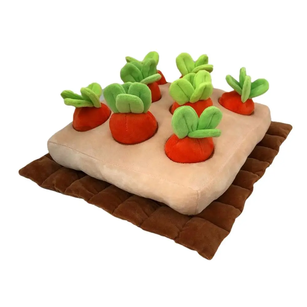 

Pet Snuffle Toy Pet Plush Molars Toy Kids Vegetable Garden Toy Pull The Carrot Interaction Educational Toy Sniffing Training