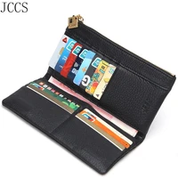 jccs genuine leather designer fold wallets famous brand women wallet fashion money bag ladies luxury long purse designer wallet