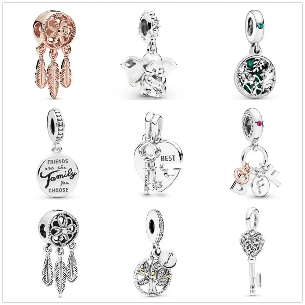Newst оригинальные Друзья Семья подвеска с деревом жизни Шарм бисера fit Pandora талисманы Серебро 925 браслет ожерелье DIY женские ювелирные изделия