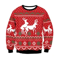 2021 men women ugly print christmas sweater christmas tree cat sweat shirt loose novelty xmas sweatshirt tops female dropship