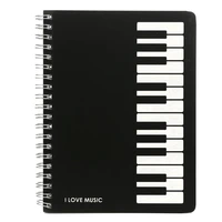 piano keyboard coil notebook memo spiral notebook bound music diary sketchbook student journal school notepad stationery office