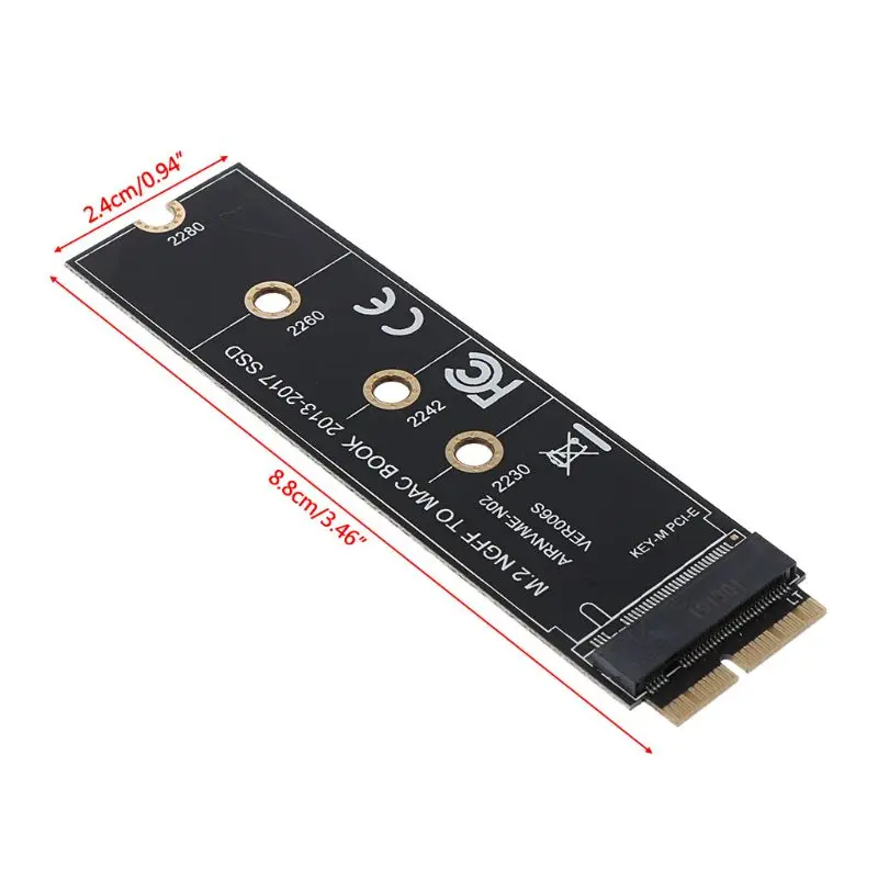 

M.2 PCIE NVME SSD адаптер преобразователь карты для Apple Air PRO 2013-2016 комплект аксессуаров для SSD QXNF