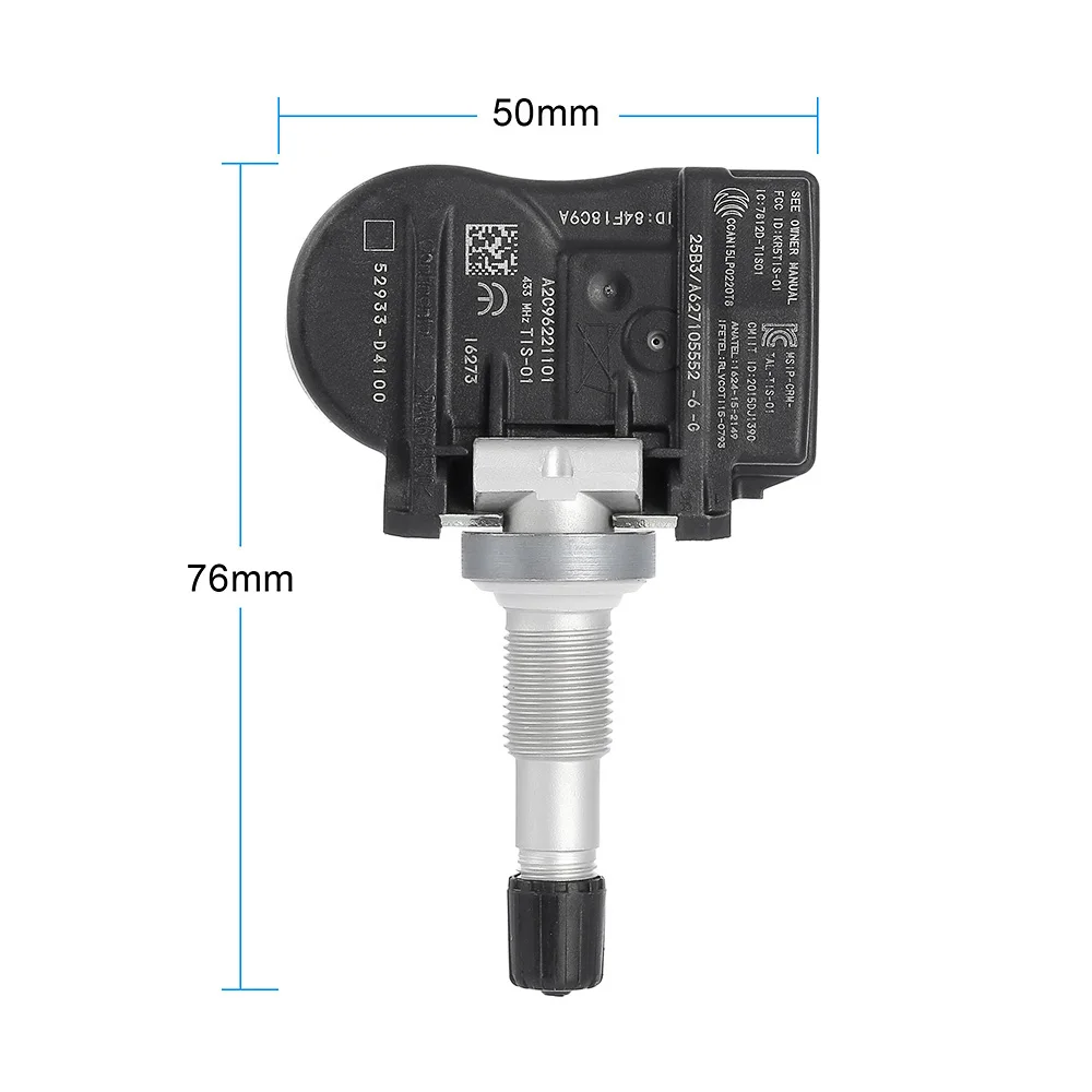 Датчик давления в шинах TPMS 52933D4100 4 шт. для Hyundai Genesis Sedan Kia Optima Sportage Sorento Niro 52933
