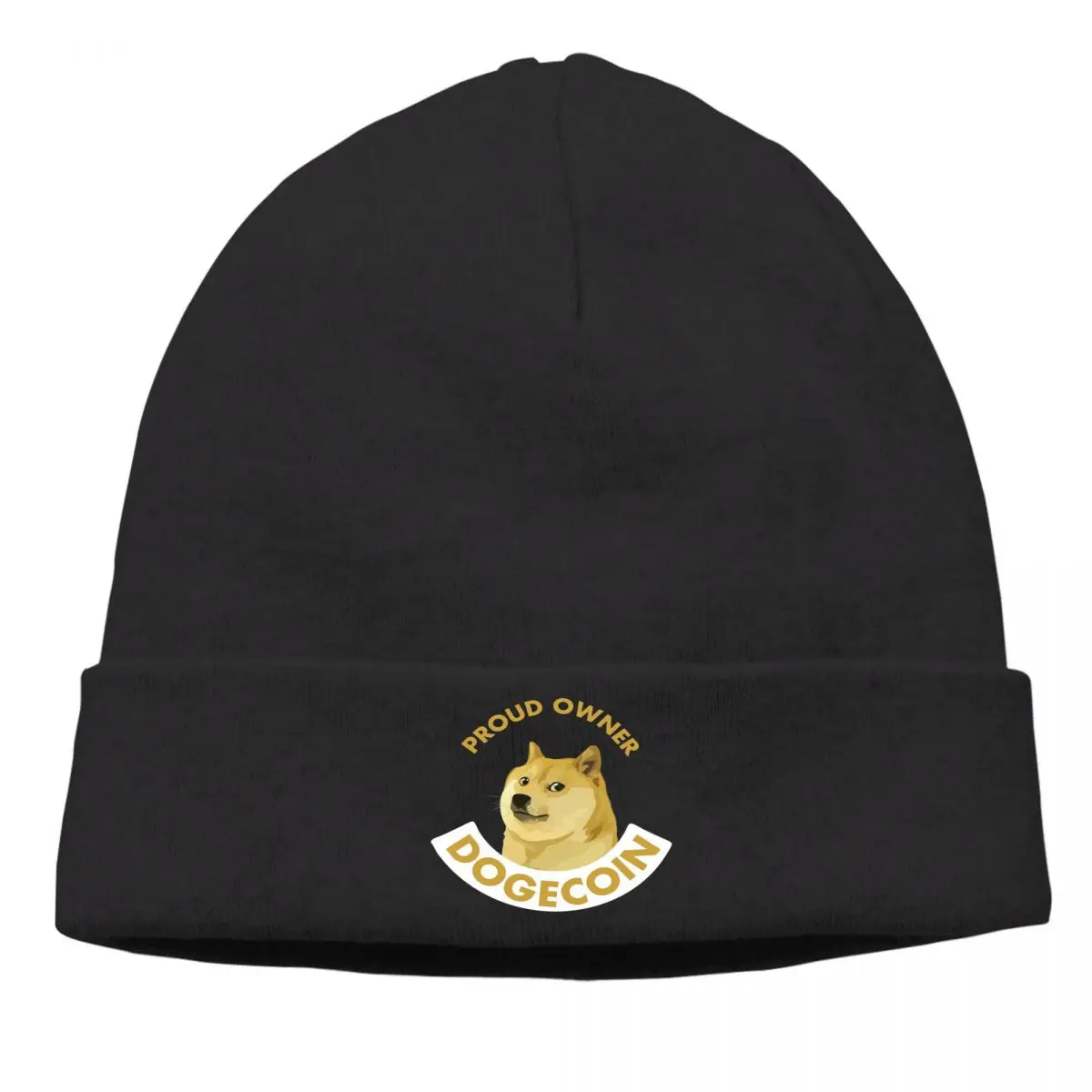 

Шапочки облегающие шапки s Dogecoin гордый владелец незаменимые зимние шапки унисекс Лыжная шапка