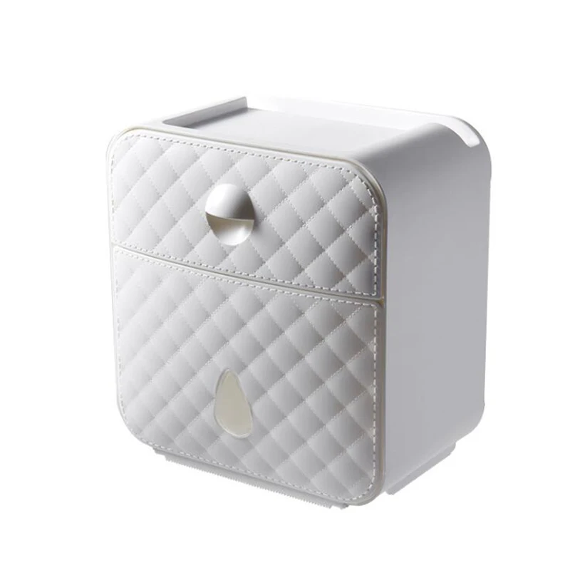 

2020 New Hot Sale Wall Mounted Waterproof Toilet Paper Box Holder Storage Multifunctional Toilet Paper