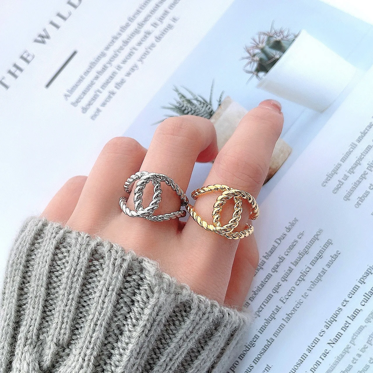 

Новинка 2022, простое кольцо из серебра 925 пробы с перекрестным швом, индивидуальная мода, женская бижутерия, подарок на день рождения, кольцо ...