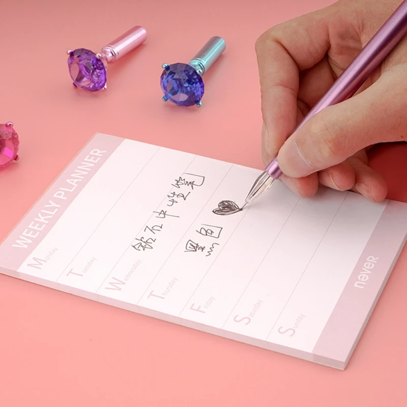 

40Pcs/Set Kawaii Diamond Gen Pens Magical Crystal Ball Pen 0.5mm Black Ink Color Ballpoint Pen School Office Stationery