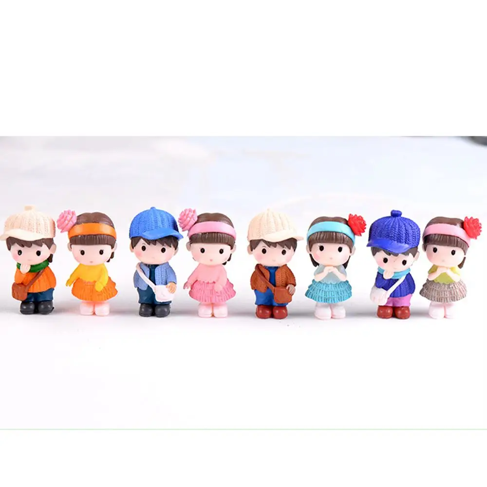 

Cartoon Garden Home PVC Ornaments Micro Landscape Couple Figurines