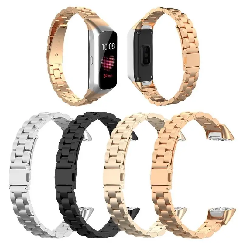 Ремешок для умных часов из нержавеющей стали сменные полосы Samsung Galaxy Fit SM R370 умные