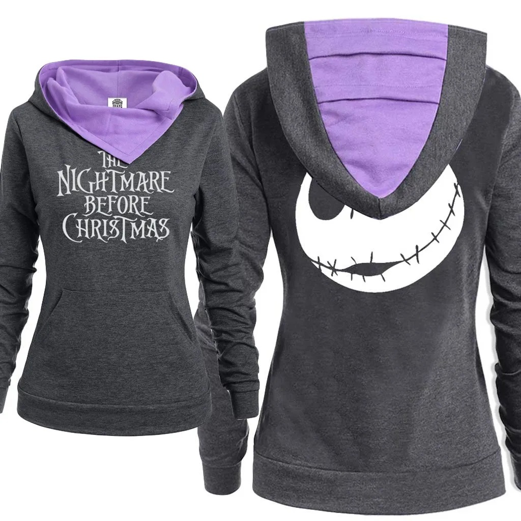 Женская толстовка с надписью и принтом черепа Модный свитшот | одежда