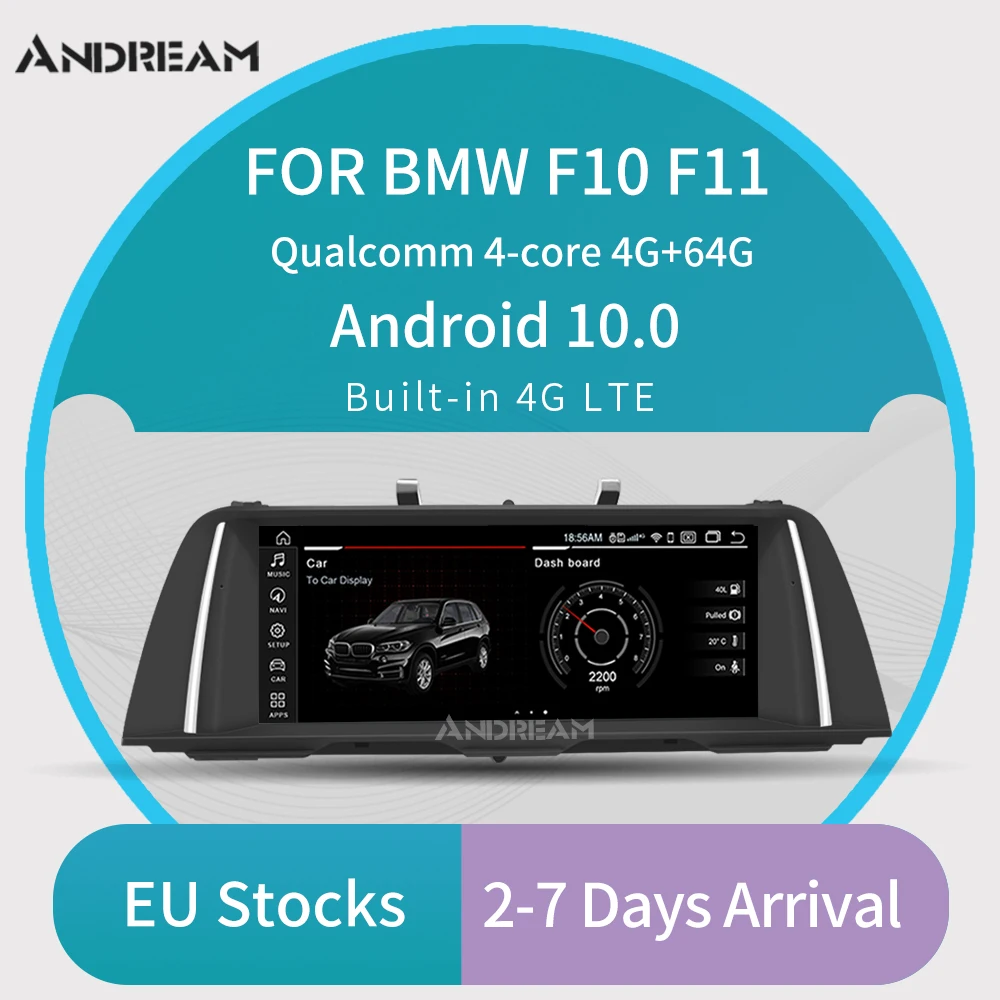Andream Android 10 0 Автомобильный GPS навигационный мультимедийный плеер для BMW серии 5 F10