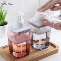 oyorefd 420ml transparent foam pump bottles bathroom facial cleanser hand sanitizer soap bottles press type mousse dispenser