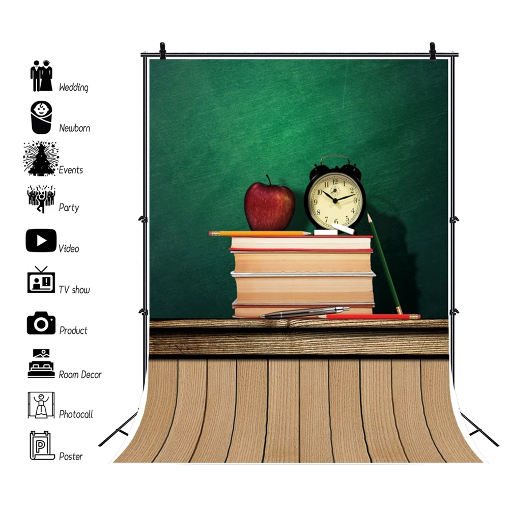 Доска деревянная доска Дети обратно в школу фон для фотосъемки фотостудии