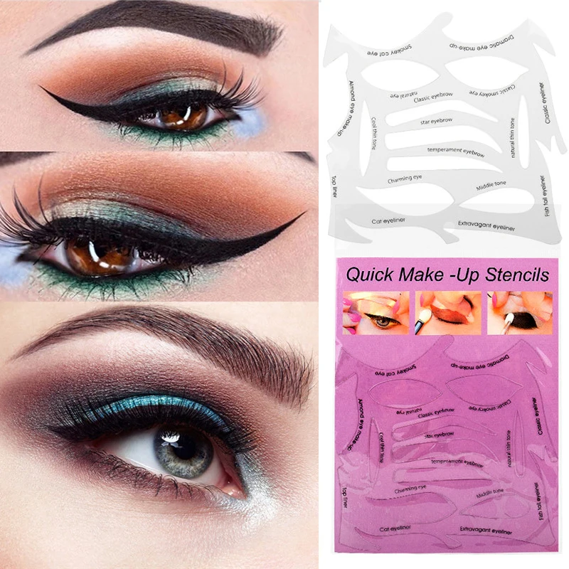 Шаблон для макияжа глаз тени век подводка инструмент карточка кошачьих Женская