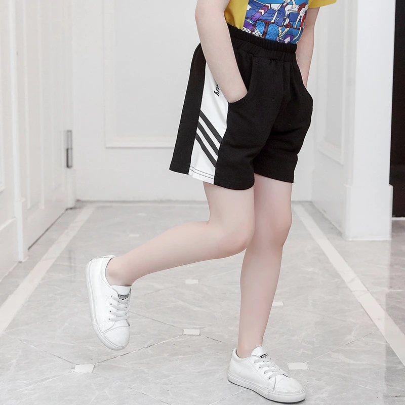 Шорты для девочек хлопковые детские укороченные штаны повседневные шорты