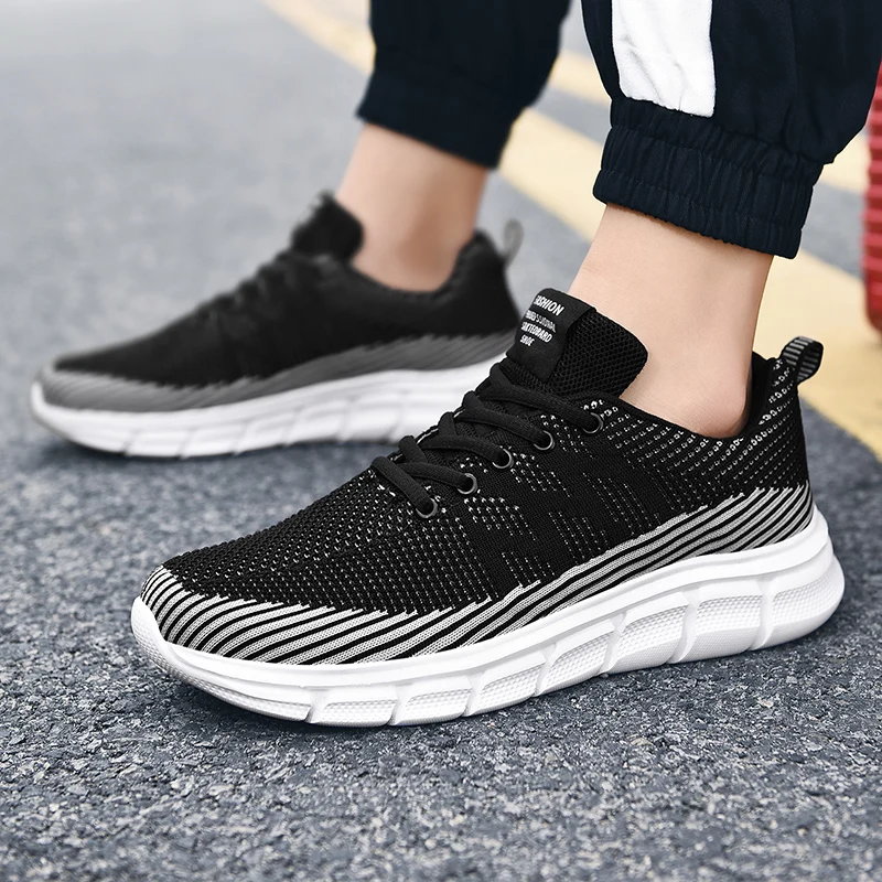 SMS Summer Men Shoes Lace-up Mesh Men Casual Shoes Lightweight Comfortable Breathable Running Shoes Sneakers Feminino Zapatos