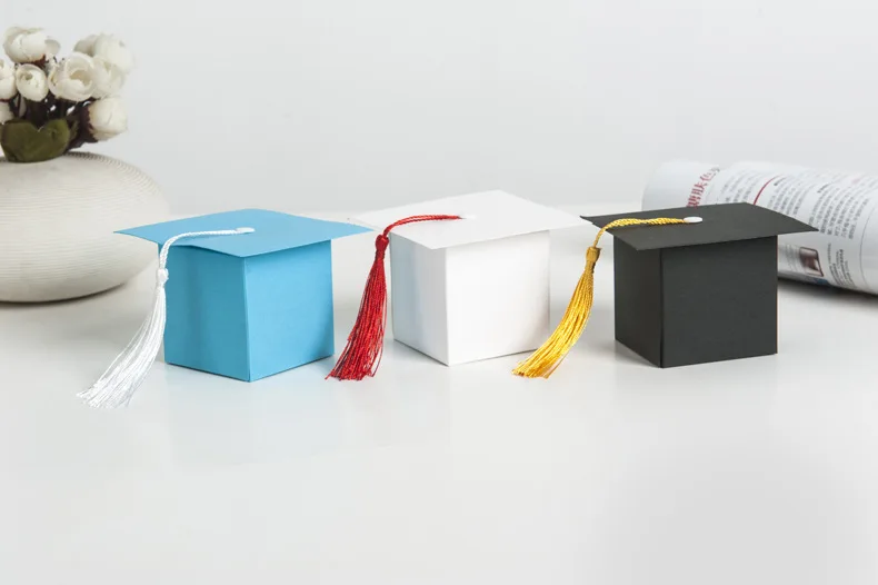 Коробка для конфет в виде шляпы выпускного 10 шт. украшение 2021 украшения