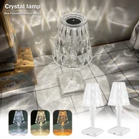 rechargeable night light crystal decorative table lamp usb bedroom decorative table lamp christmas led crystal decorative lamp