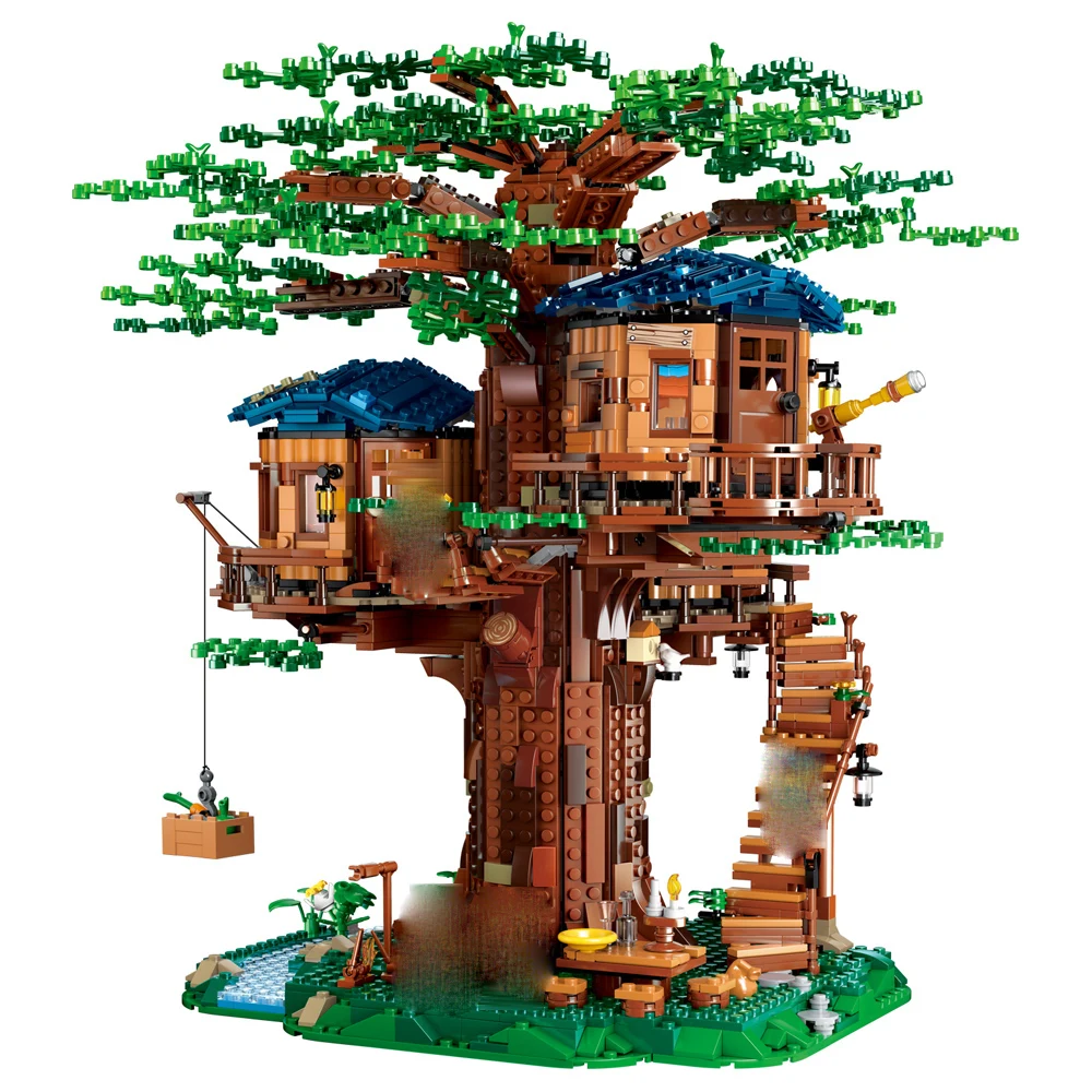 

3117 шт., Детский конструктор «домик на дереве»