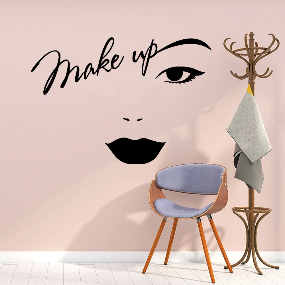 Необычная виниловая наклейка на стену для женских салонов декоративная LW690 | Дом